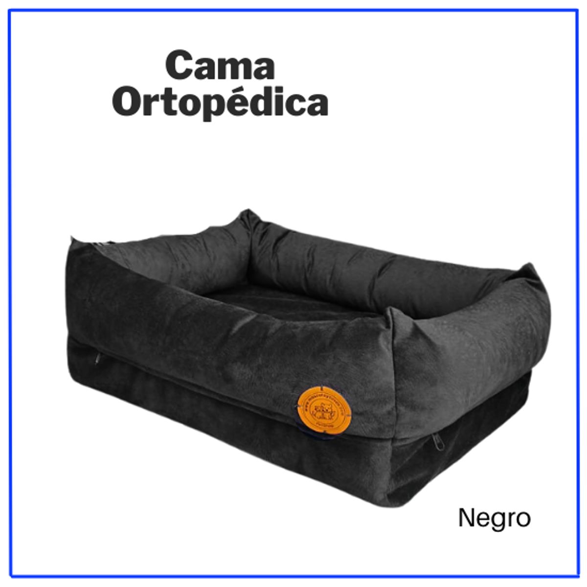 GENERICO - CAMA ORTOPEDICA PARA PERRO TALLA 4MIDE 79X46CM NEGRO