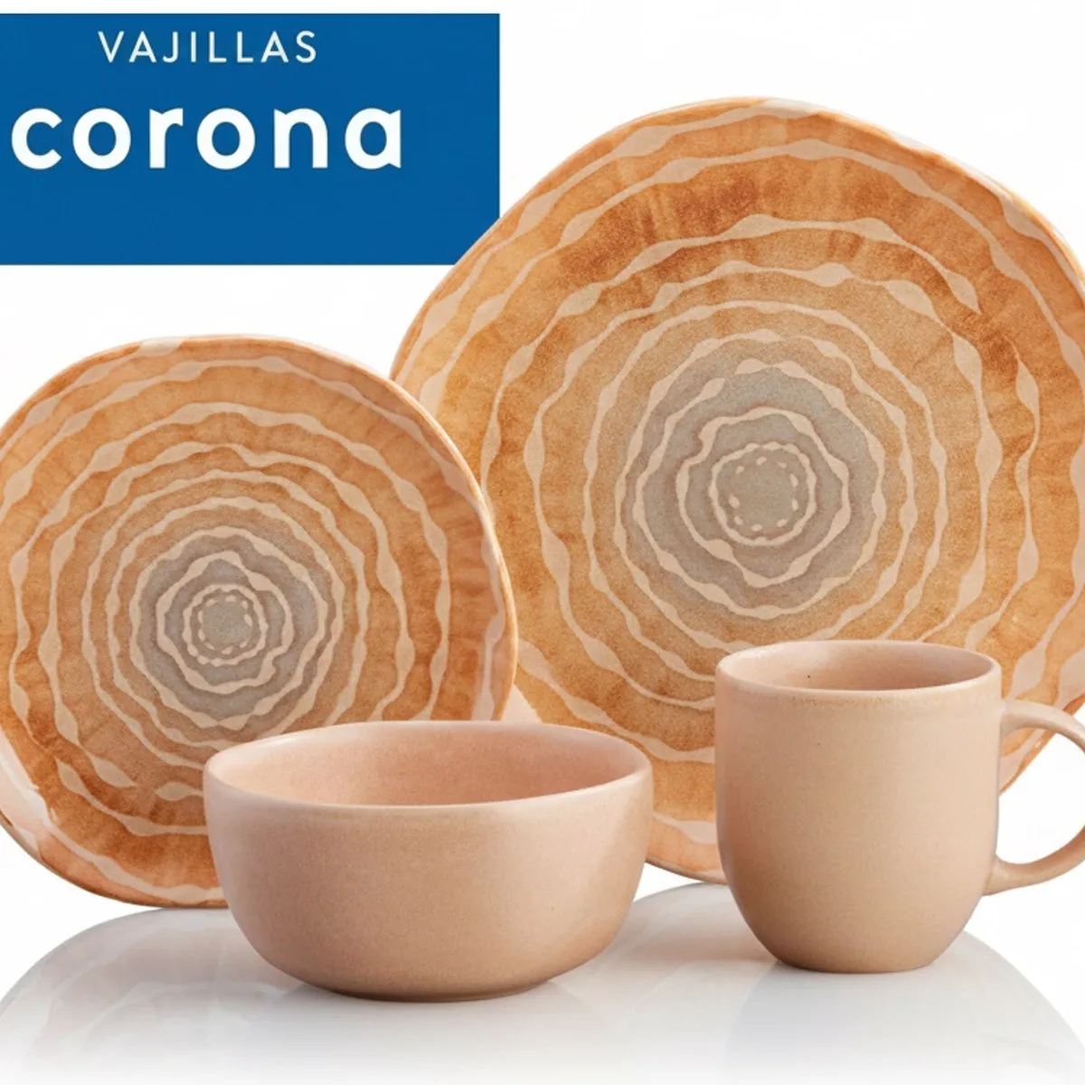 CORONA - Juego de Vajilla 16 Piezas CORONA -modelo OCEANO