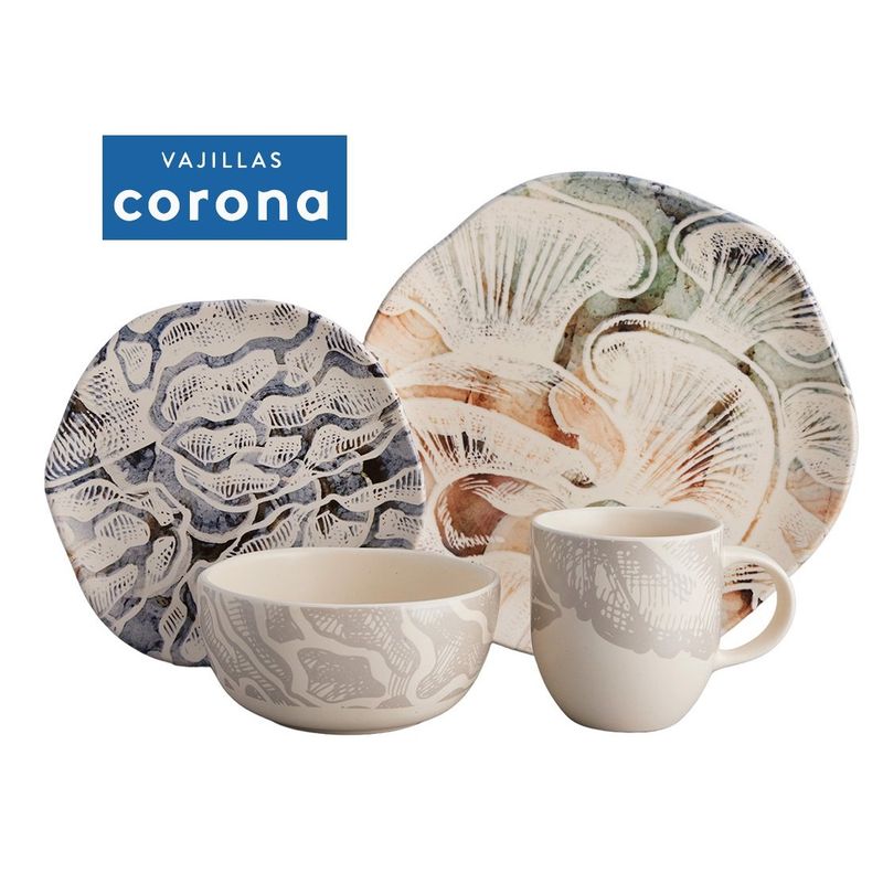 CORONA - Juego de Vajilla 16 Piezas CORONA -modelo ZIBÀ