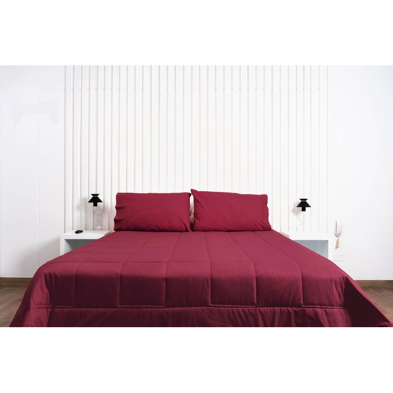 COBITEX HOME - Plumón hipoalergénico 2 plz Guinda cobitex 100% algodón