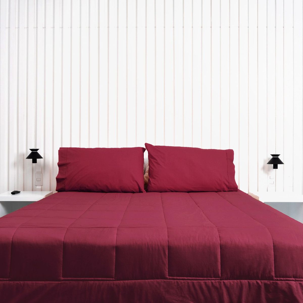 COBITEX HOME - Plumón hipoalergénico Queen Guinda cobitex 100% algodón