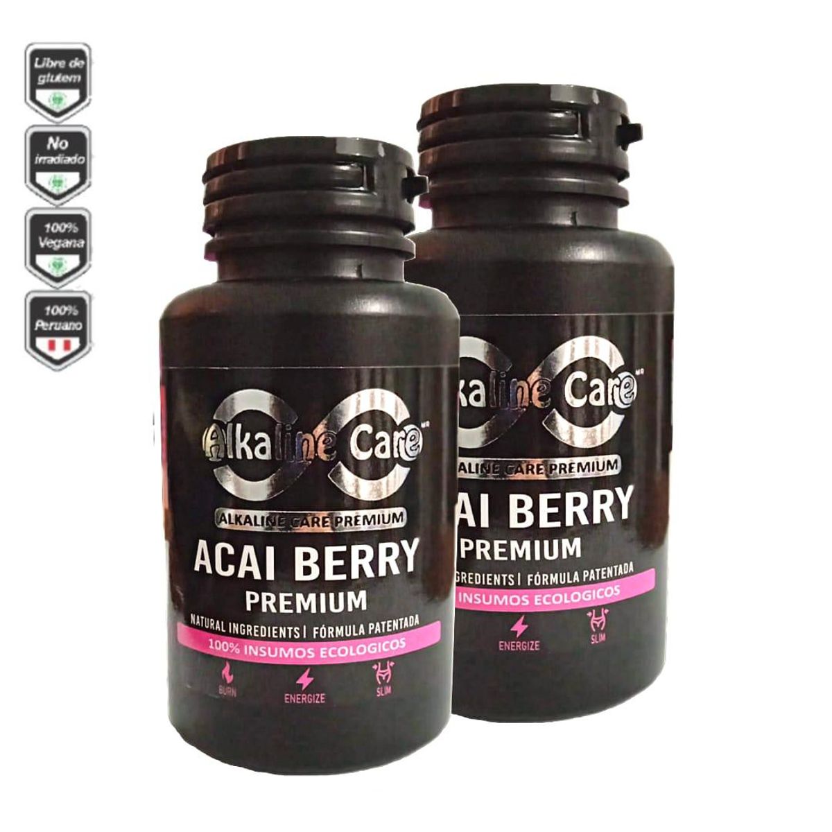 ALKALINE CARE - Acai Berry Atomizado 200 Capsulas Alkaline Care
