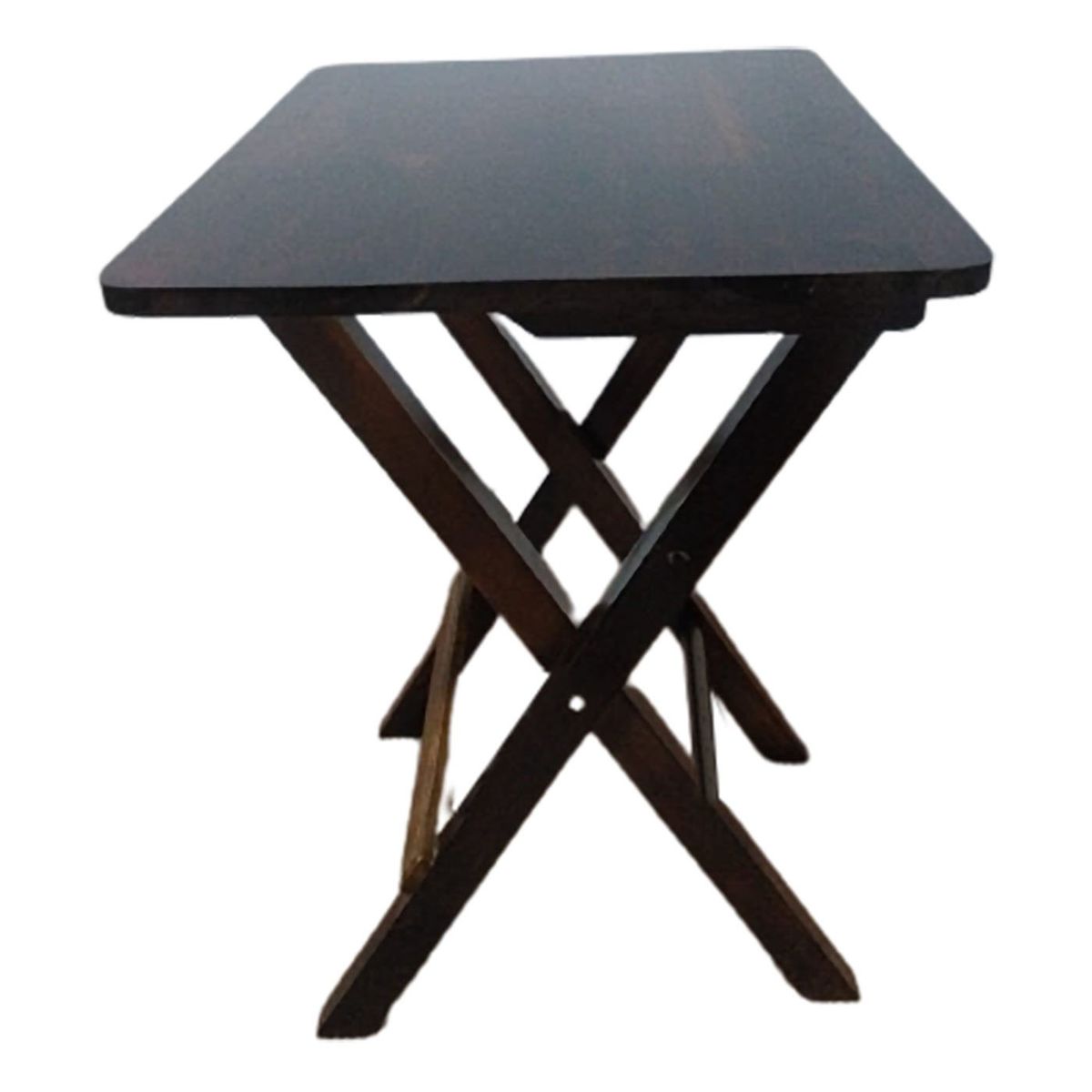 GENERICO - Mesa Multiuso Plegable dormitorio en madera sala playa en marron