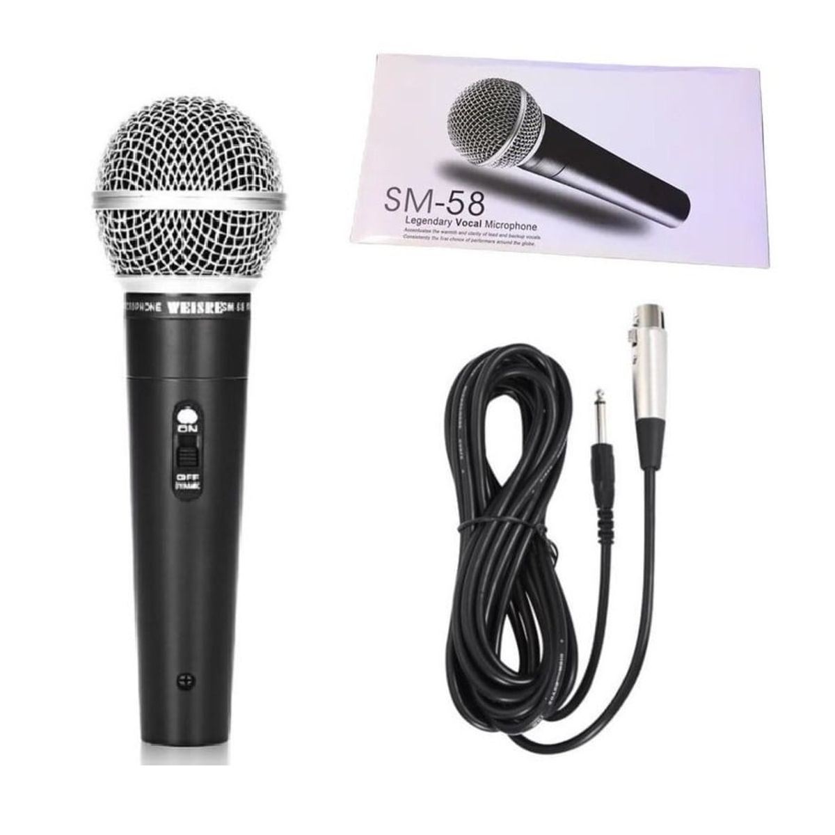 GENERICO - Micrófono de condensador portátil unidireccional WEISRE M-58 - Negro