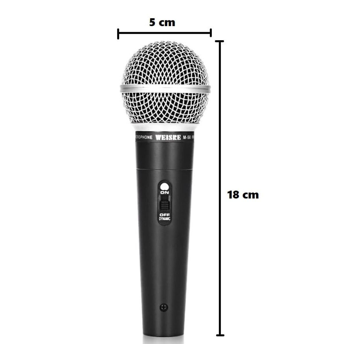 GENERICO - Micrófono de condensador portátil unidireccional WEISRE M-58 - Negro