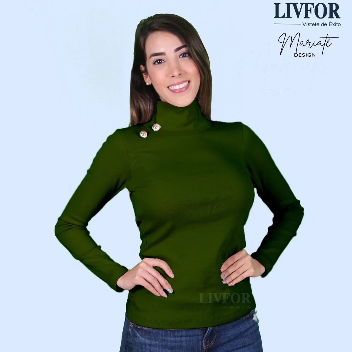 GENERICO - CAFARENA 2 BOTONES - VERDE MILITAR