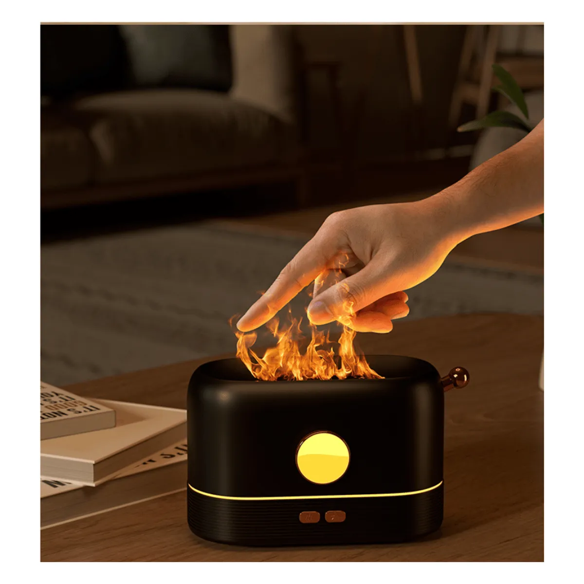 SHEEPBUSTER - Difusor Humidificador Neblina Estilo Flama Verde  Esencia regalo