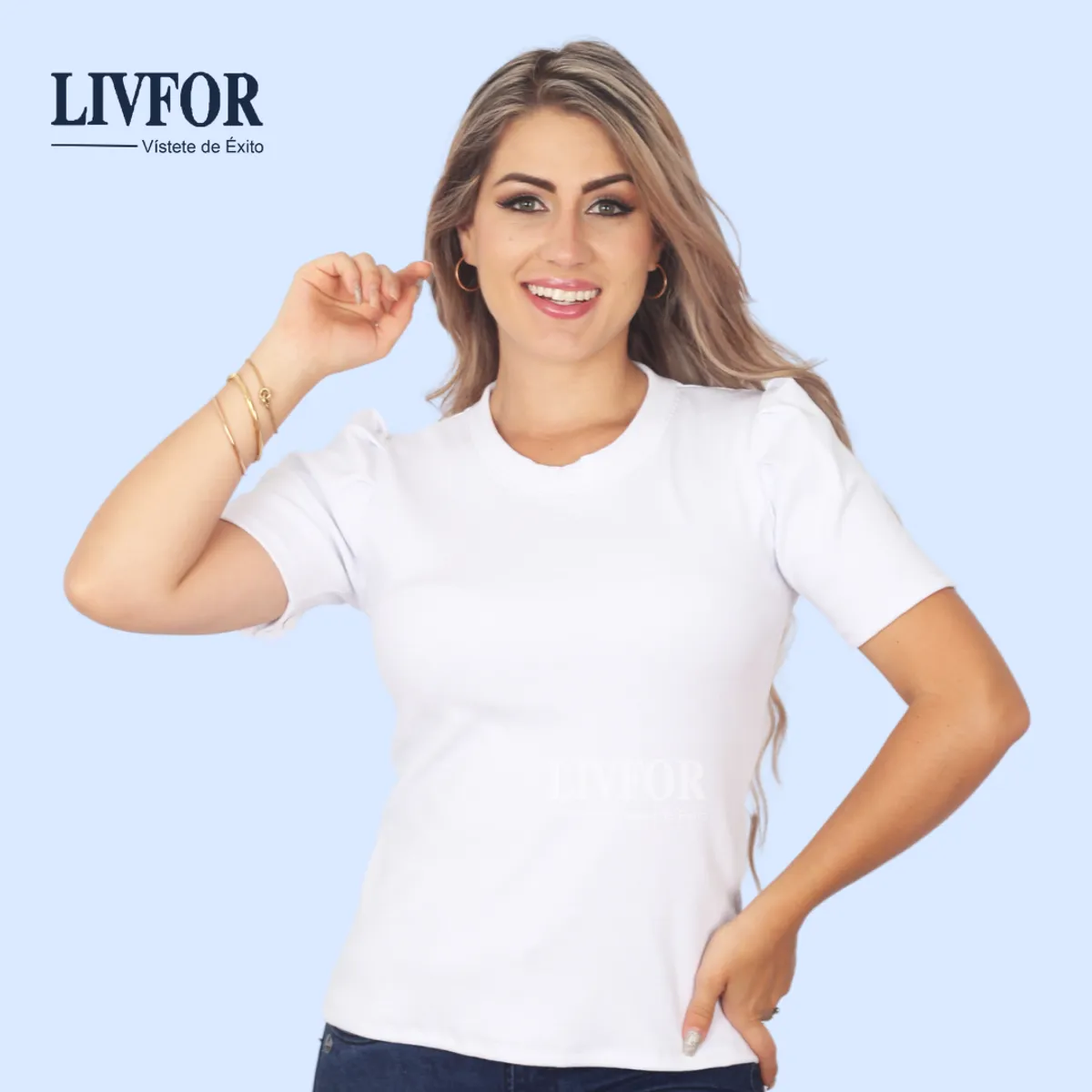 GENERICO - POLO PRINCESA MANGA CORTA BLANCO