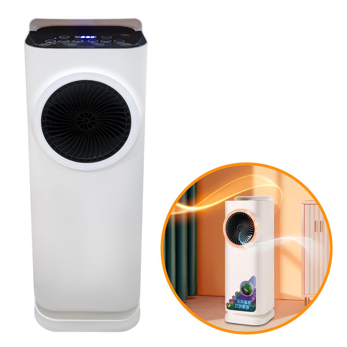 BUYPAL - Aire Acondicionado Enfriador de Aire 60-2000W Portatil Frio Caliente