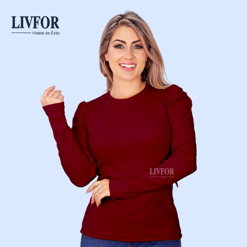 GENERICO - POLO PRINCESA MANGA LARGA - RIB GRUESO