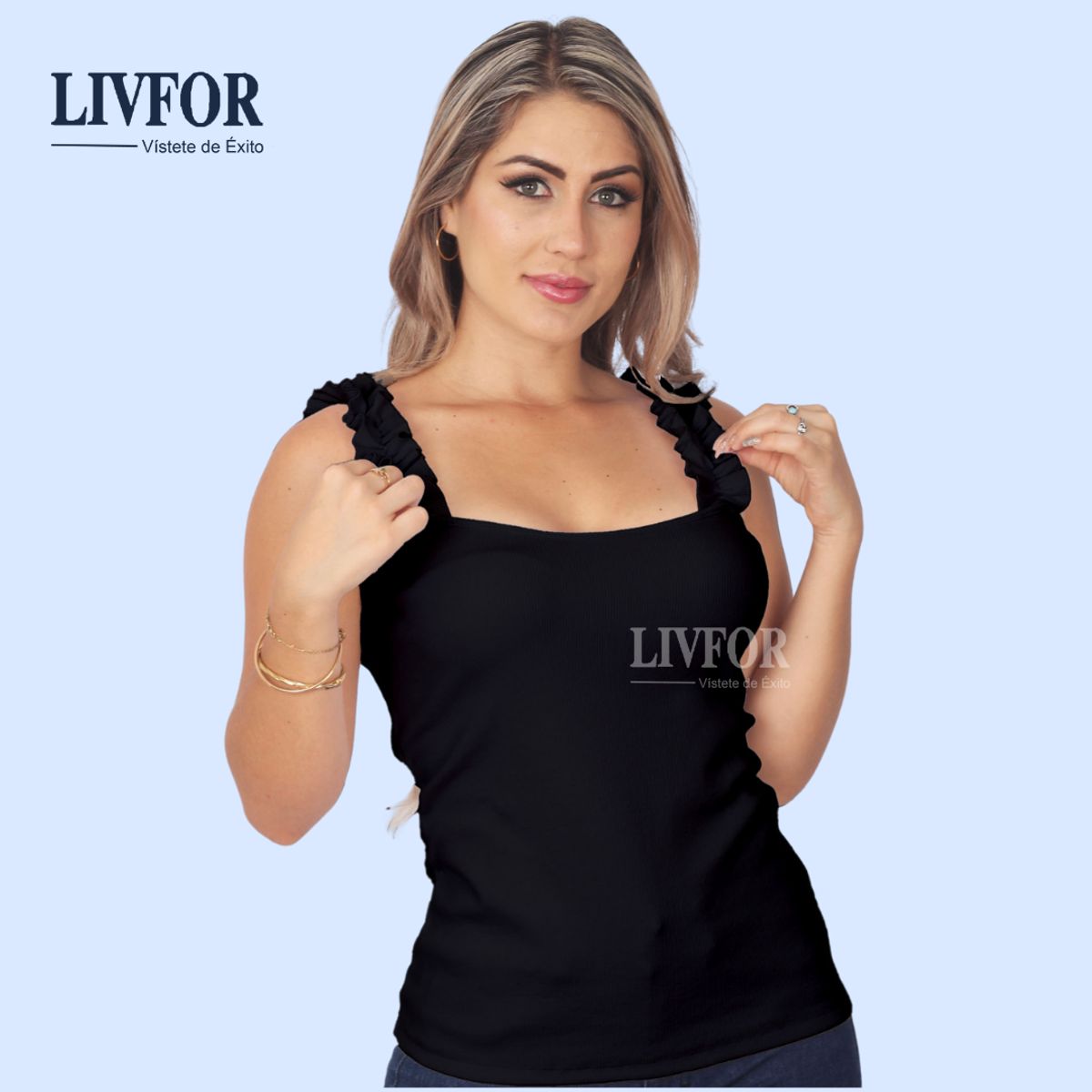 GENERICO - POLO TIRAS EMMA NEGRO