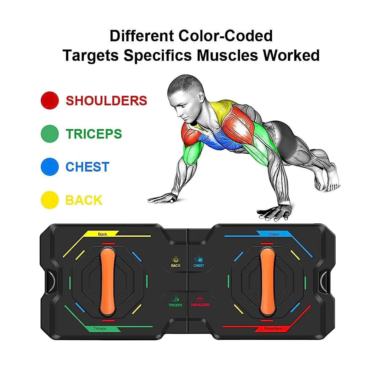 GENERICO - Push Up Bar Board Tablero Multifunción Planchas  Ligas