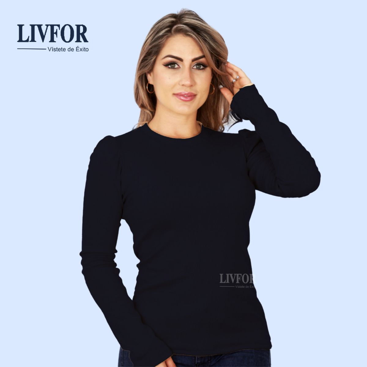 GENERICO - POLO PRINCESA MANGA LARGA - RIB GRUESO