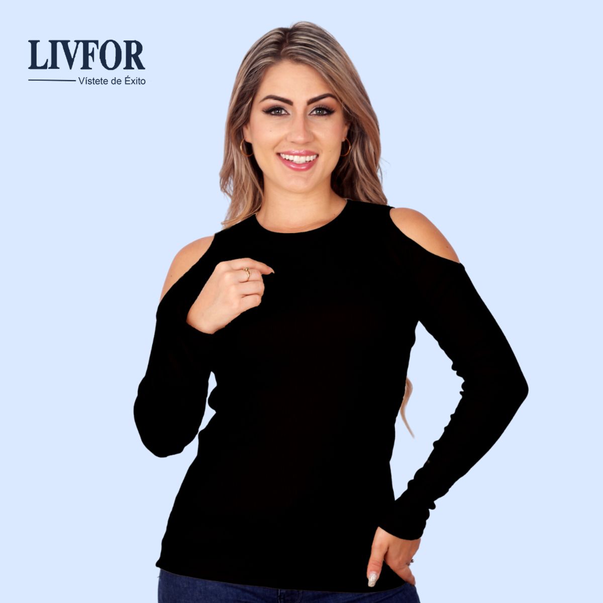 GENERICO - POLO HOMBROS DESCUBIERTOS - RIB GRUESO