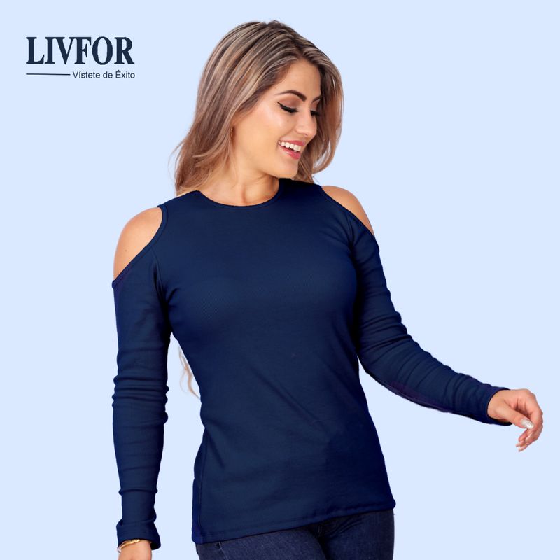 GENERICO - POLO HOMBROS DESCUBIERTOS - RIB GRUESO