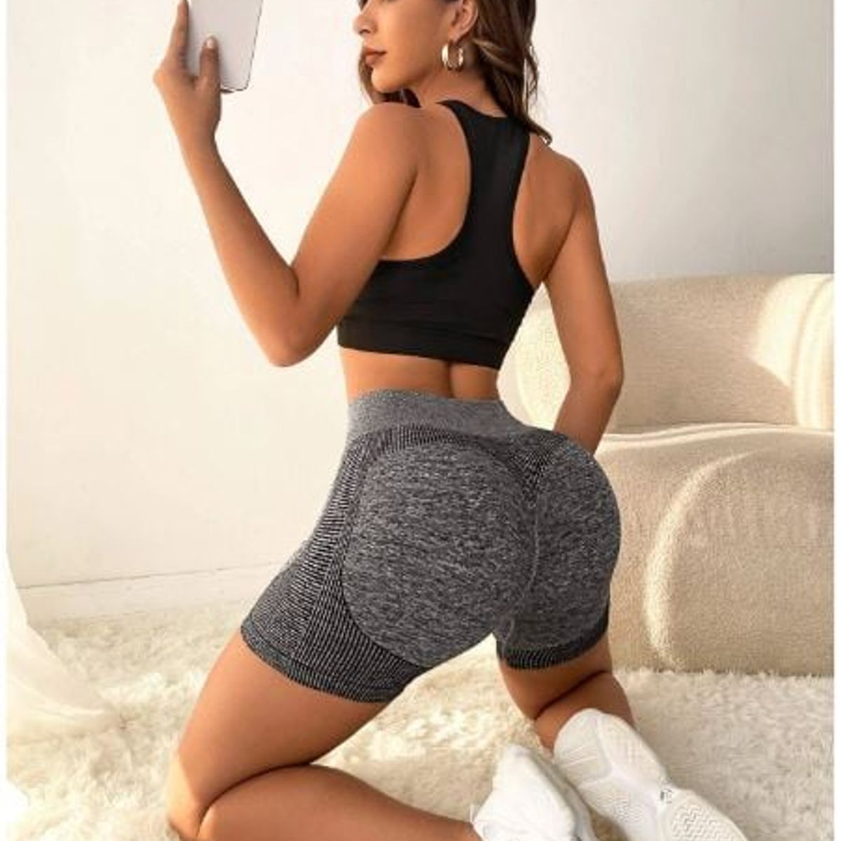 GENERICO - 2 en 1 faja reductora short cinturilla avispa levanta glúteo- TALLA XL