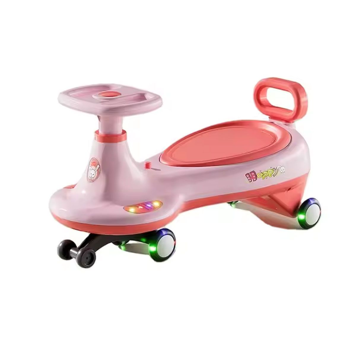 GENERICO - Carrito Cochesito Infantil De Arrastre Correpasillos Con Luces Rosa