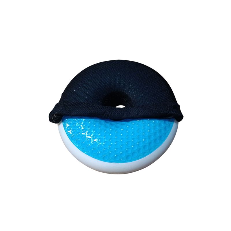 GENERICO - Cojin de Asiento Dona Redondo Viscoelastico Con Gel Y Funda Negro
