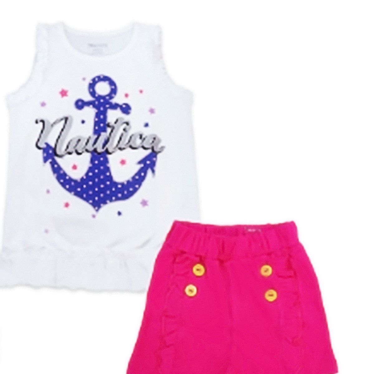 GENERICO - Conjunto Para Bebé Ancla Blanco de Algodón Pima