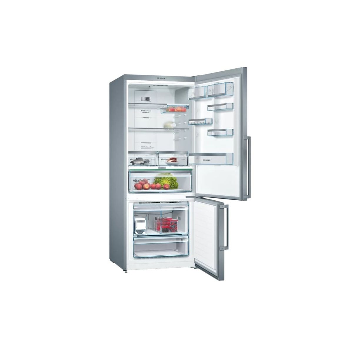 BOSCH - Refrigeradora Bosch KGN76AI40B Bottom Freezer 521 Litros No Frost Acero Inoxidable