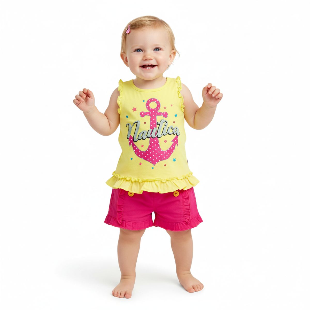 GENERICO - Conjunto Algodón Pima Para Bebé Ancla Amarillo