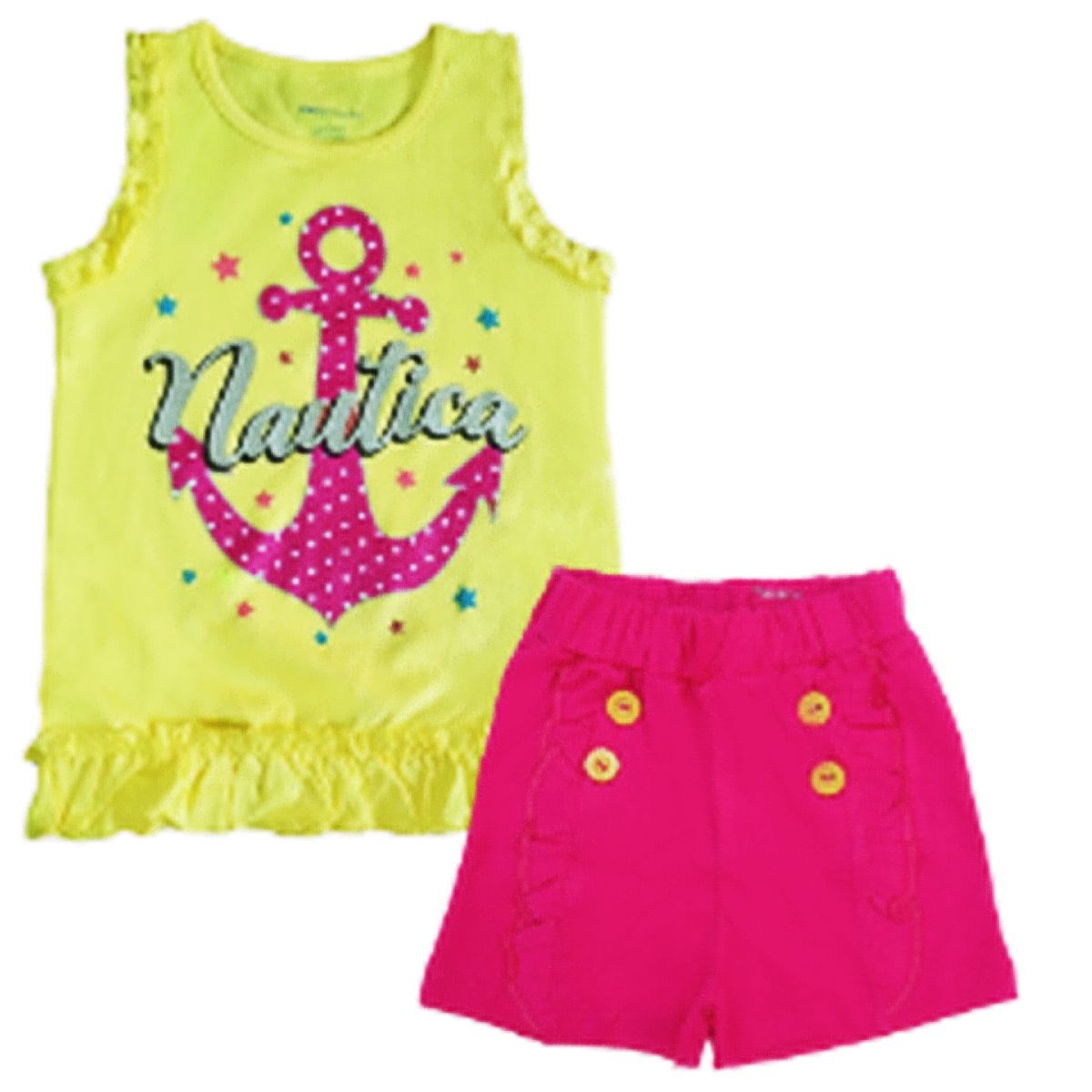 GENERICO - Conjunto Algodón Pima Para Bebé Ancla Amarillo