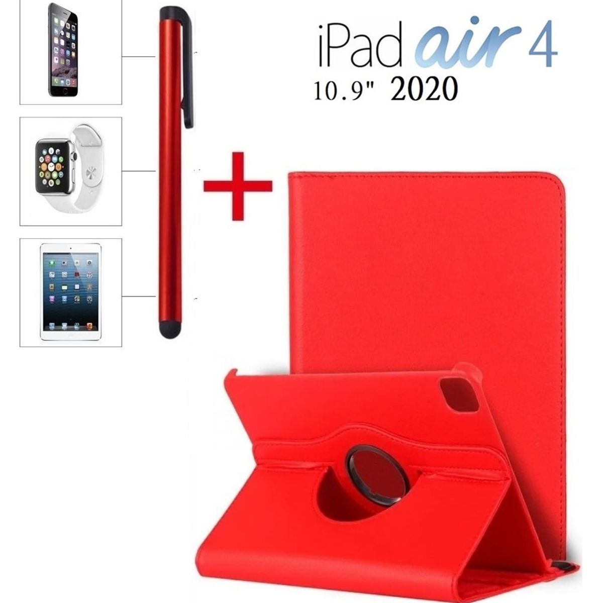 GENERICO - Funda Giratoria 360° + Lapiz Optico Capacitivo iPad Air 4 10.9 2020.