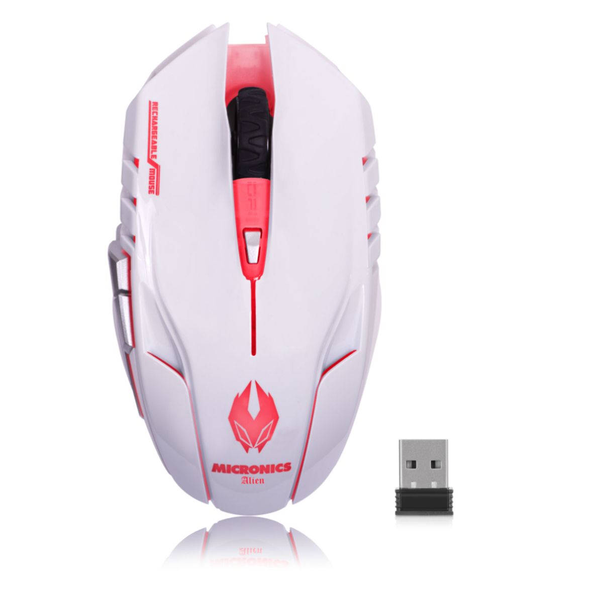 MICRONICS - MOUSE MICRONICS ALIEN INALAMBRICO BLANCO