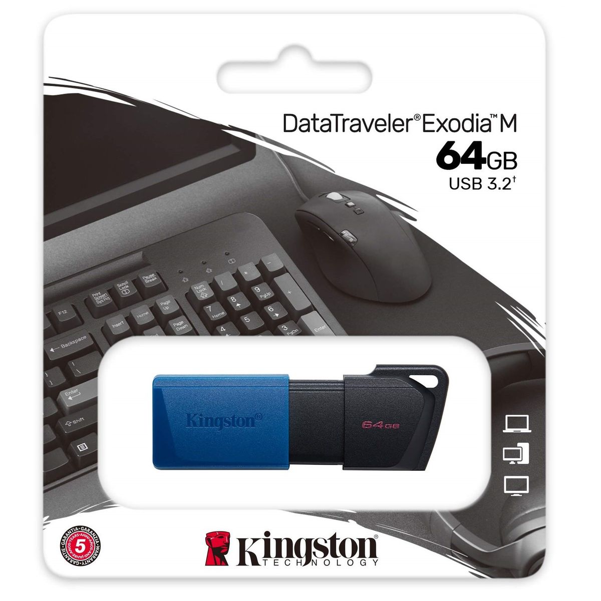 KINGSTON - Memoria USB 64 GB Kingston DataTraveler Exodia M