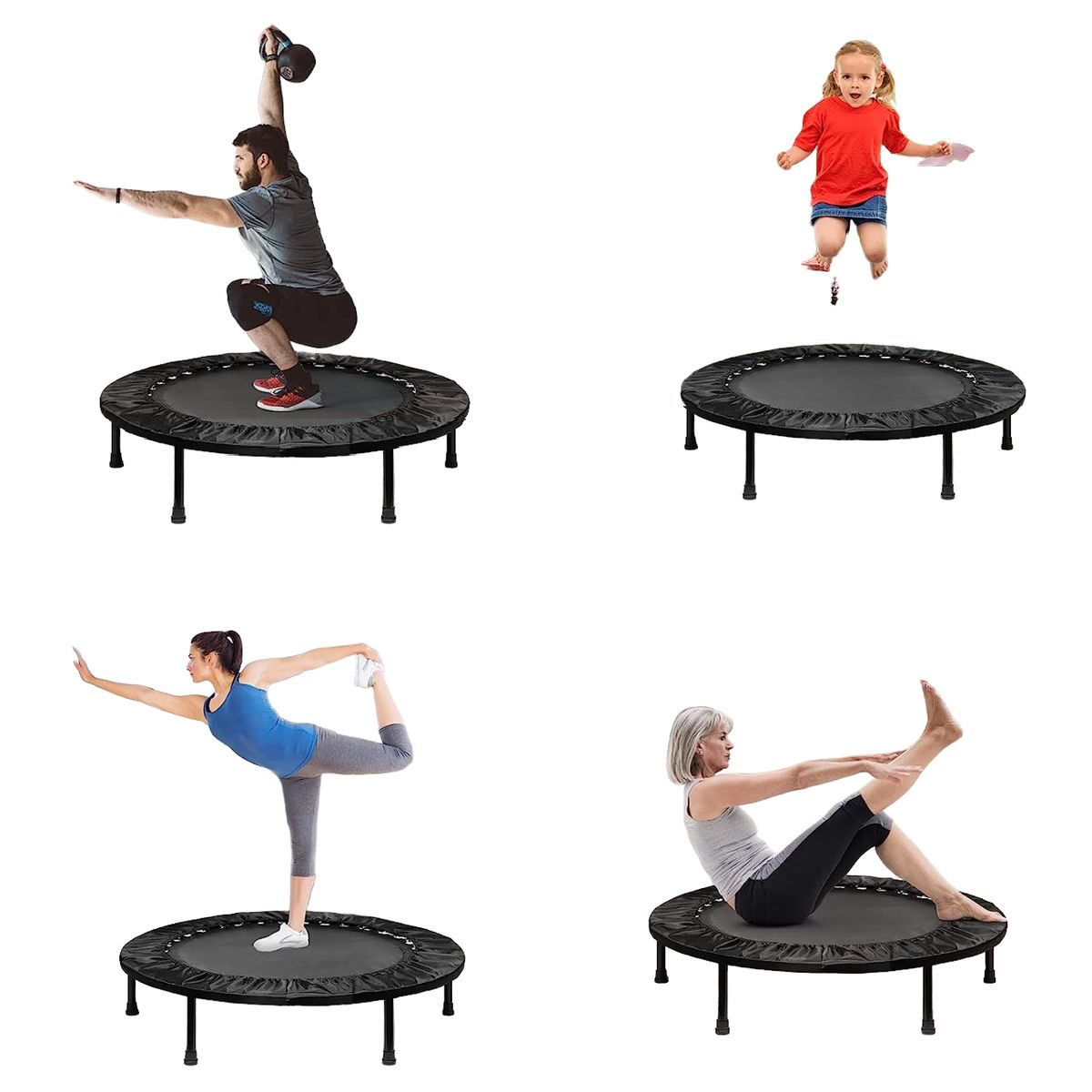 WINNER - Trampolin Saltarin Cama Elastica Funcional 36 Pulgadas Negro