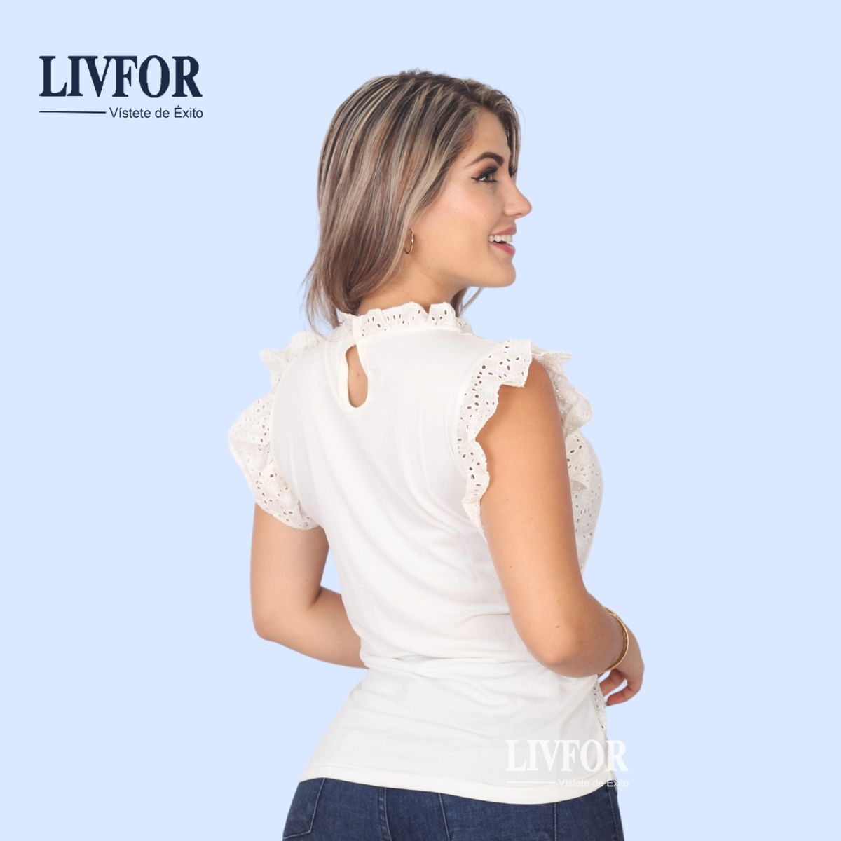 GENERICO - BLUSA CASUAL BIANCA - PERLA