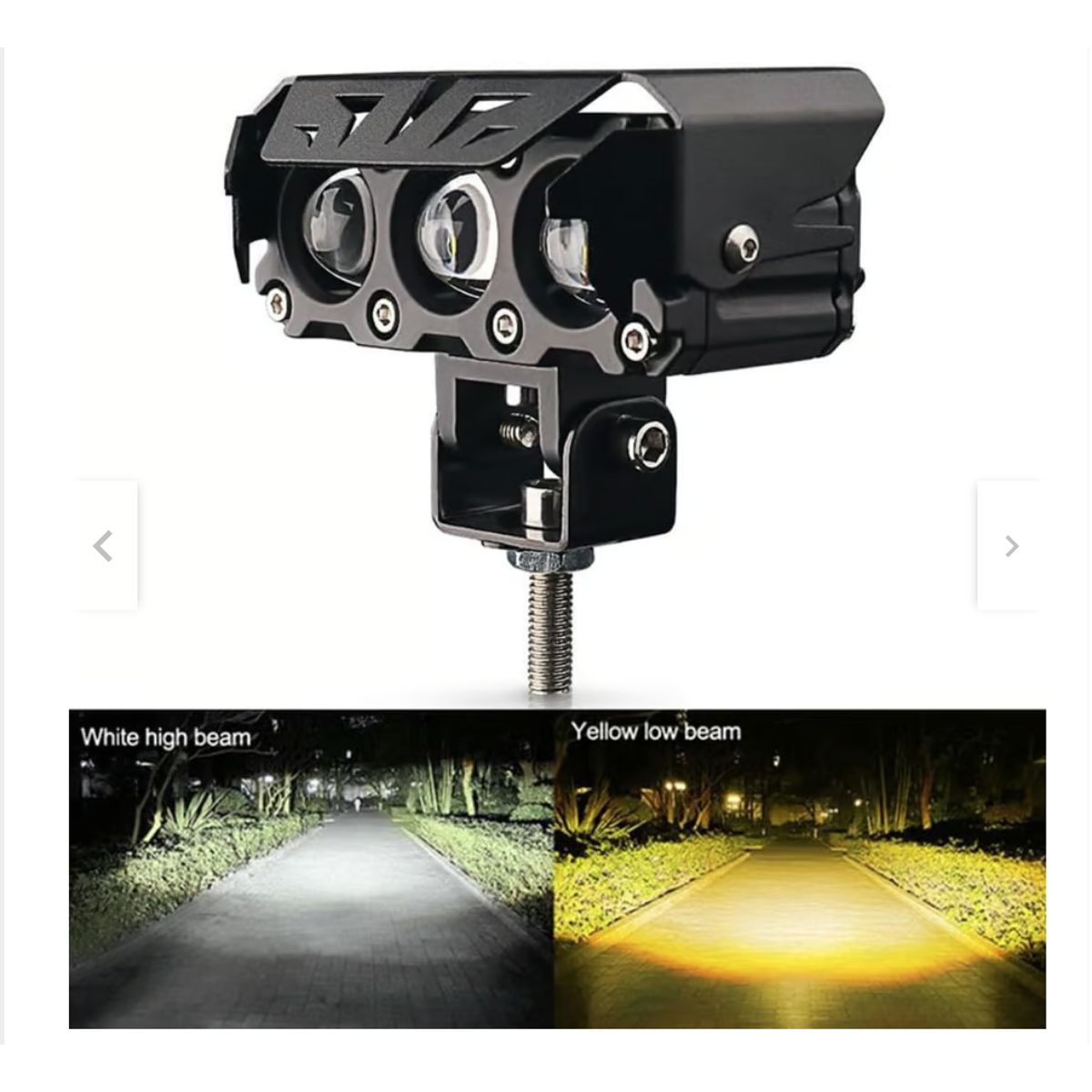 LEDUX - Faro Led Ultra Potente 9D Triple Lupa BlancoAmbar