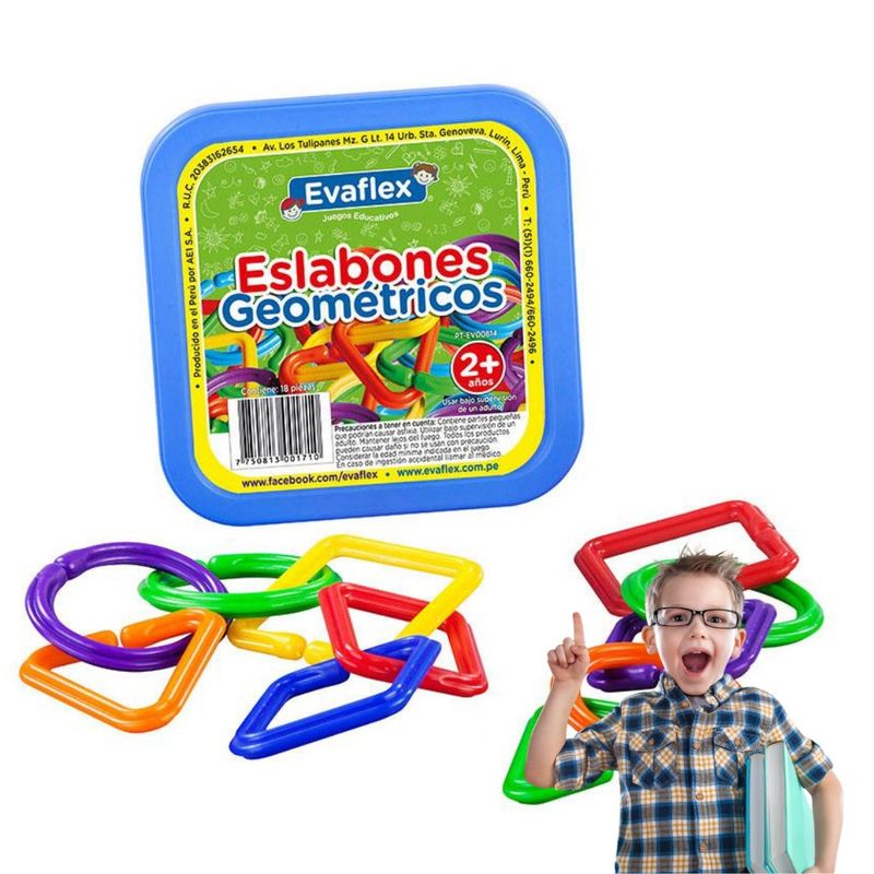 EVAFLEX - Eslabones Geométricos Evaflex Cadenas Conectores Didáctico