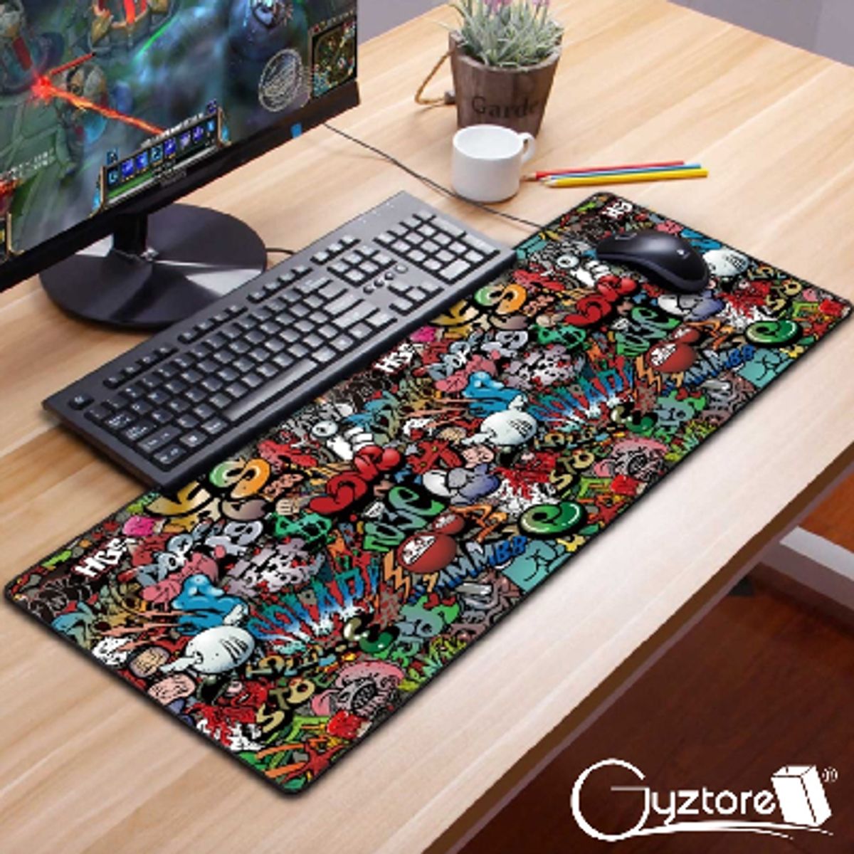 GENERICO - Mouse pad gamer computer - alfombrilla rgb gaming xxl 80x35