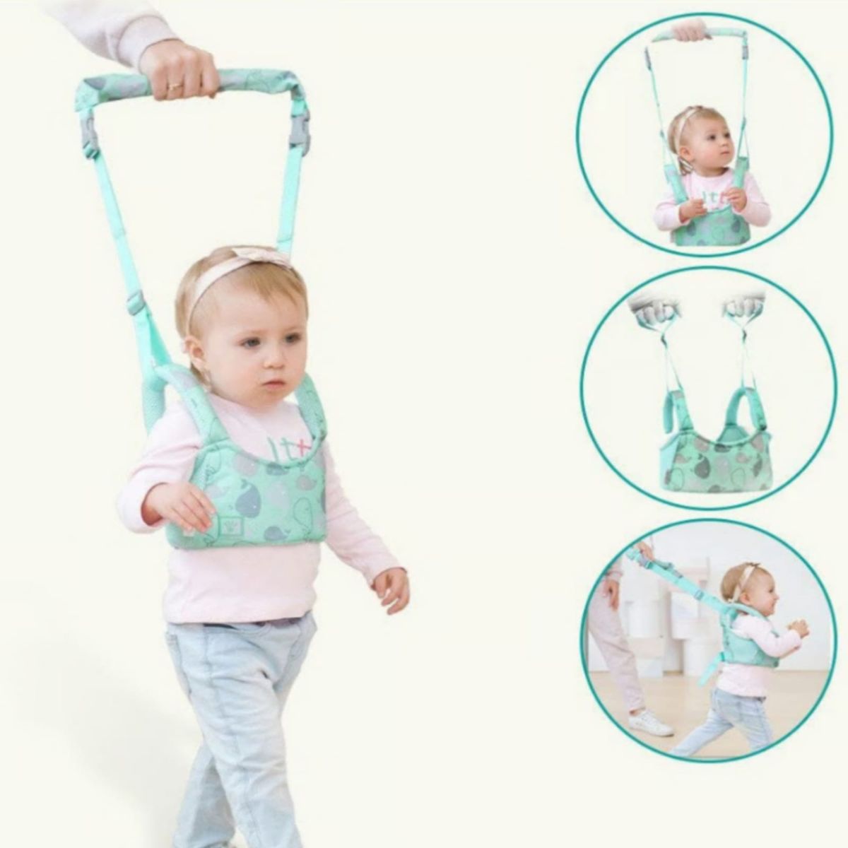 GENERICO - Caminador Ballena para Bebe Arnés 2 en 1 VERDE