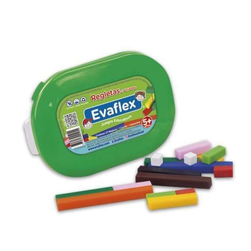 EVAFLEX - Regletas Evaflex 27 piezas Juego Didáctico Matemático