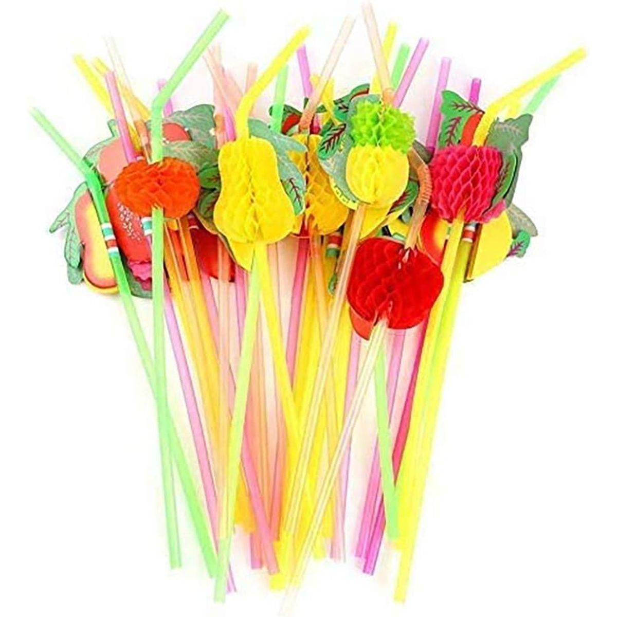 GENERICO - Pack de 50 sorbetes con diseño