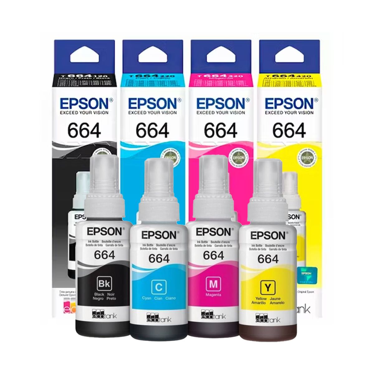 EPSON - Tinta Epson T664 Pack 4 Colores