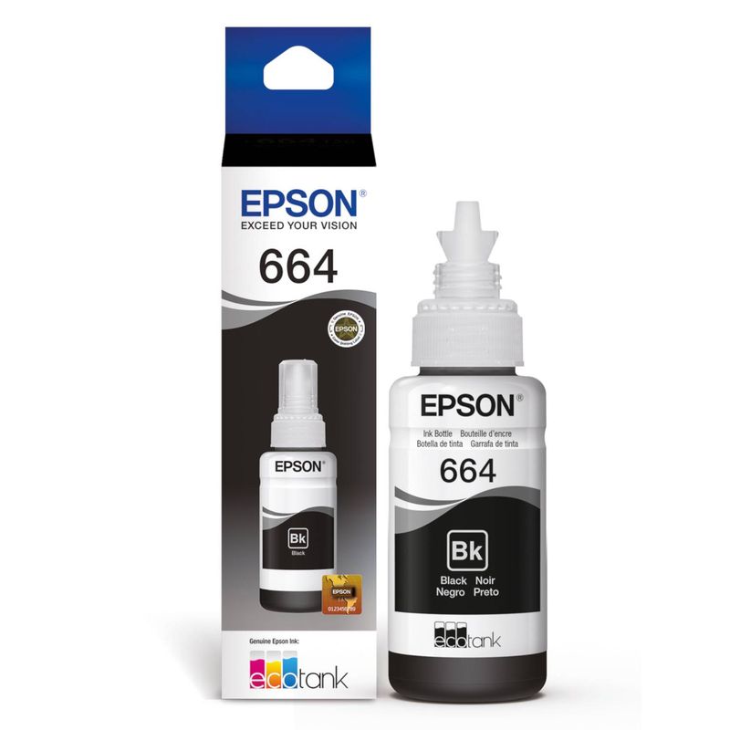 EPSON - Tinta Epson 664 Negro T664120 - 70ml