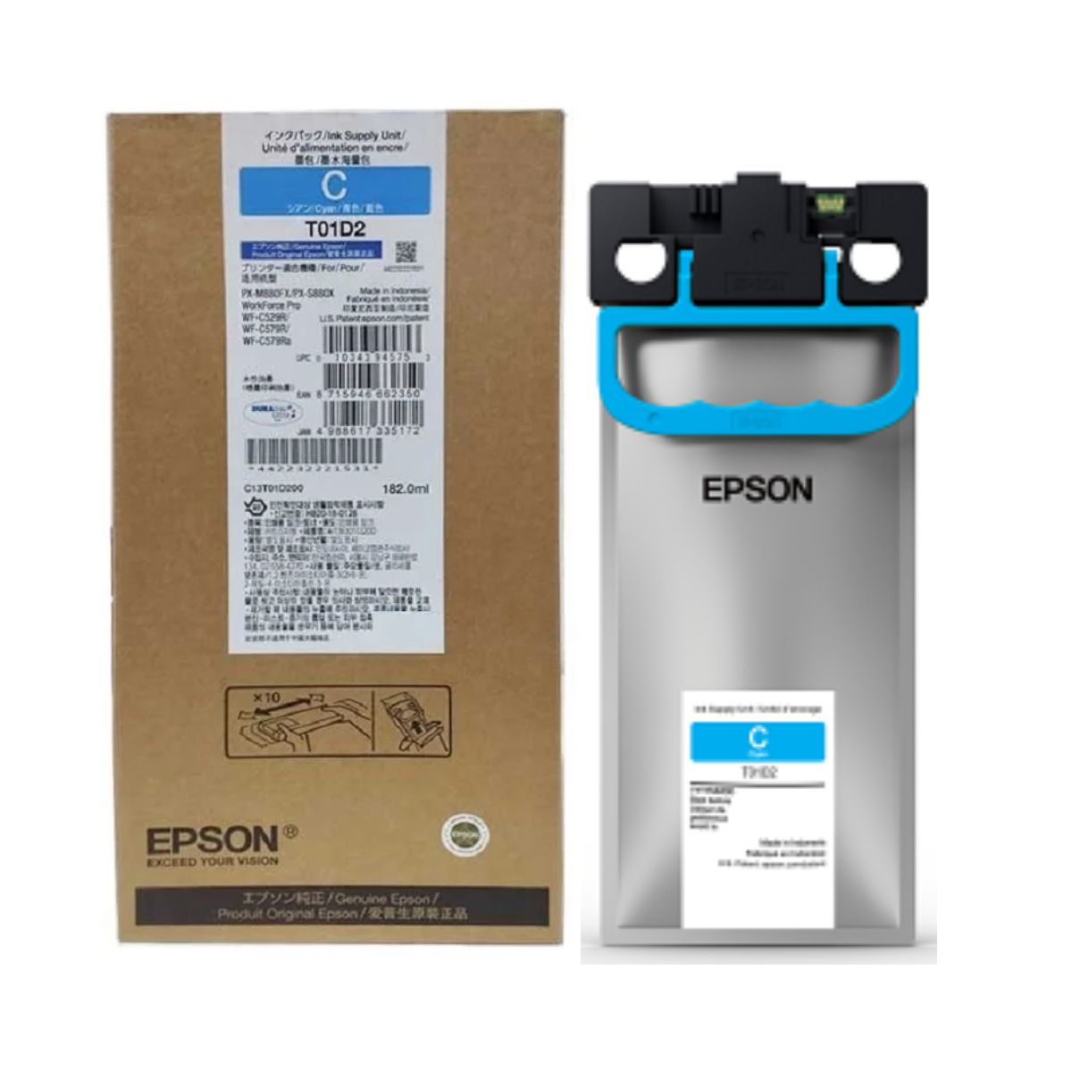 EPSON - Tinta Epson T01D2 Cian T01D220 - 182ml