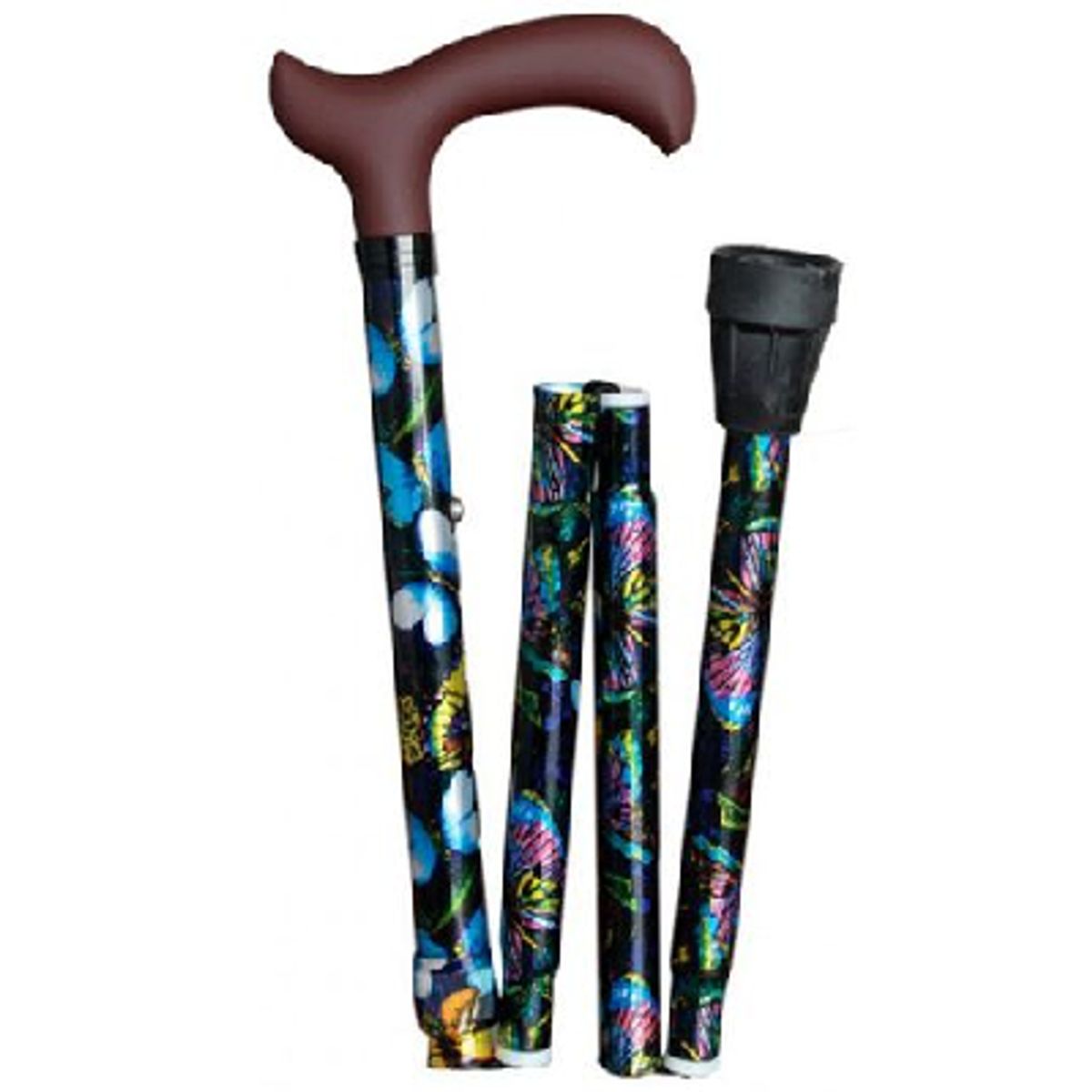 GENERICO - Bastón plegable de aluminio ajustable 85 cm - 95 cm - Diseño