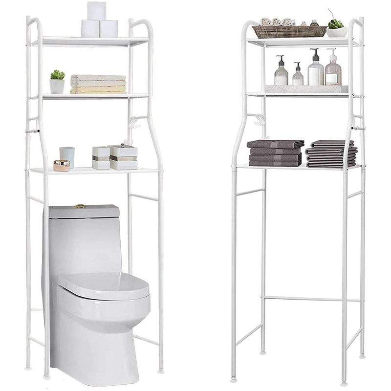 GENERICO - Estante organizador para baño 3 niveles Blanco