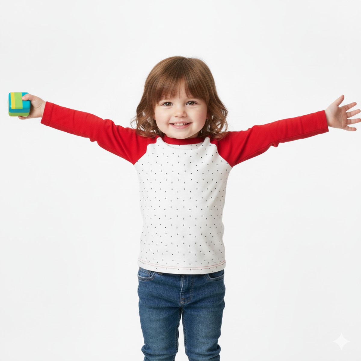 GENERICO - Polo De Algodón Pima Raglán Rojo