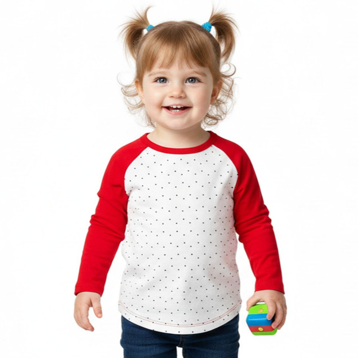 GENERICO - Polo De Algodón Pima Raglán Rojo