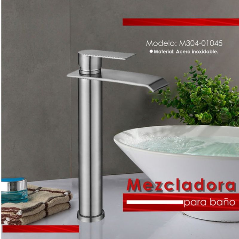 GENERICO - Mescladora para Baño en acero 304 Satinado