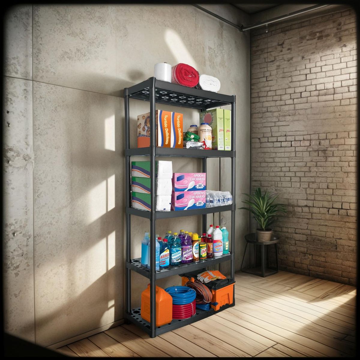 TRUPER - Estante Plastico Organizador 5 Repisas Truper