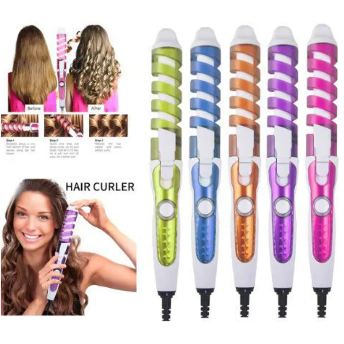 OEM - Ondulador rizador eléctrico de cabello rizhen