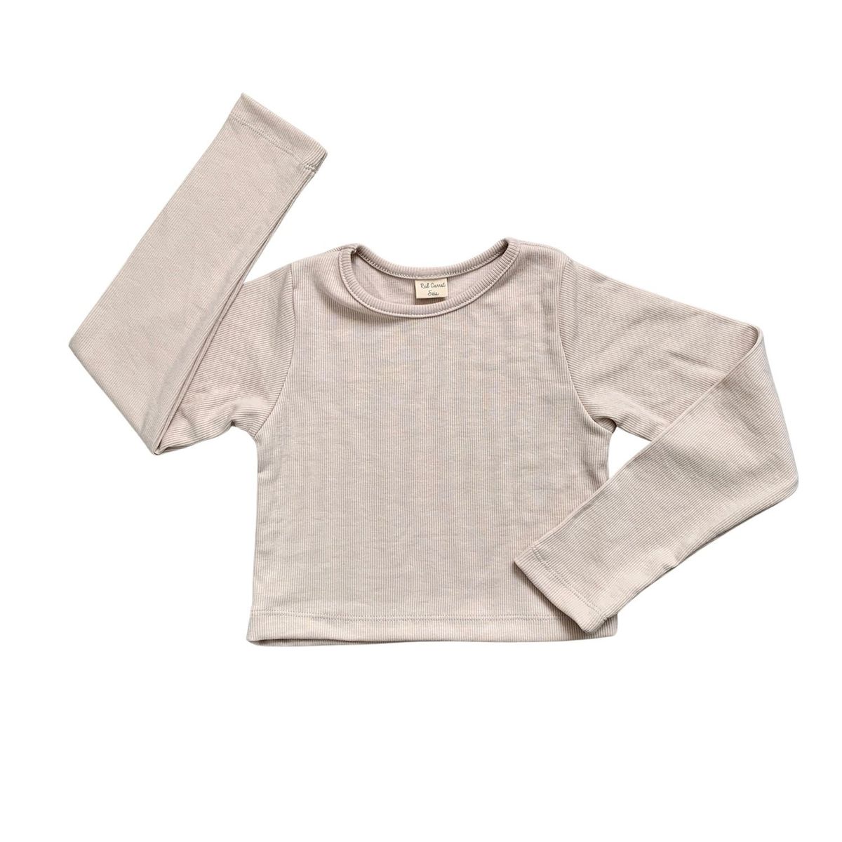 RED CARROT - Top manga larga beige