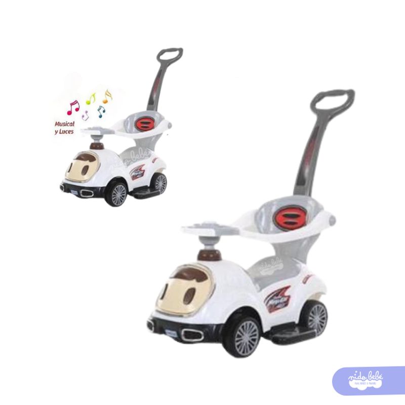 GENERICO - Correpasillos Empujador 3 en 1 Carita – Blanco