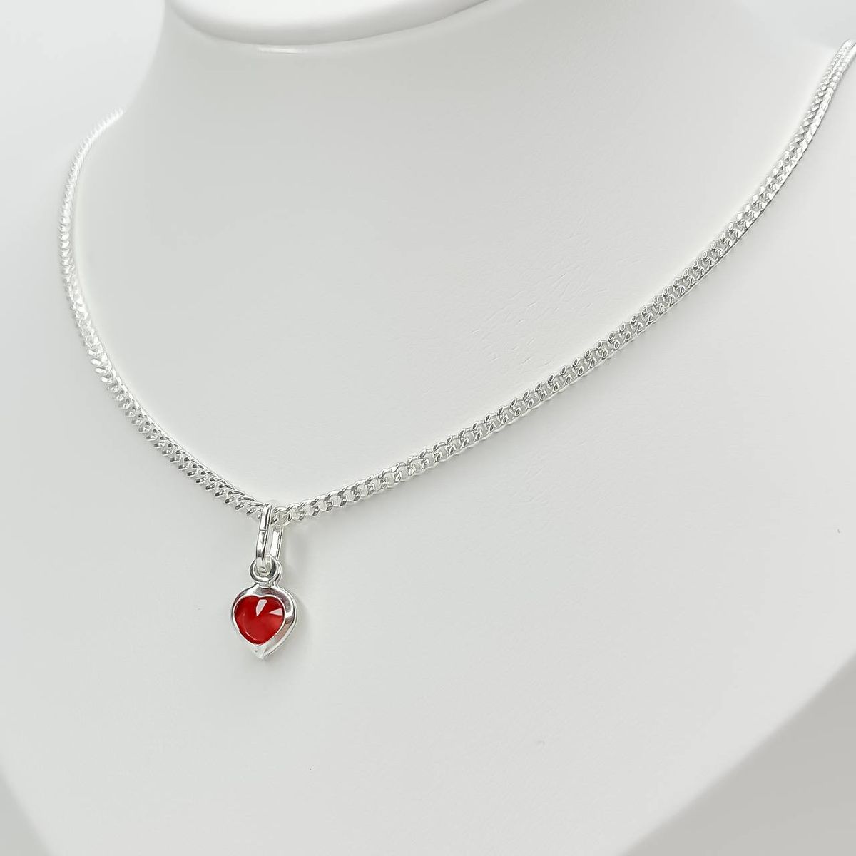 JOYERIA D'PILMER - CADENA CON MINI DIJE DE CORAZON COLOR ROJO